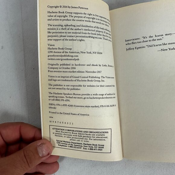 James Patterson Filthy Rich True Crime Thriller Paperback 2017 Jeffrey Epstein - Picture 3 of 3